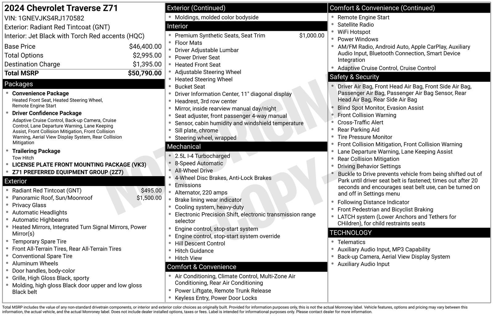 2024 Chevrolet Traverse Z71
