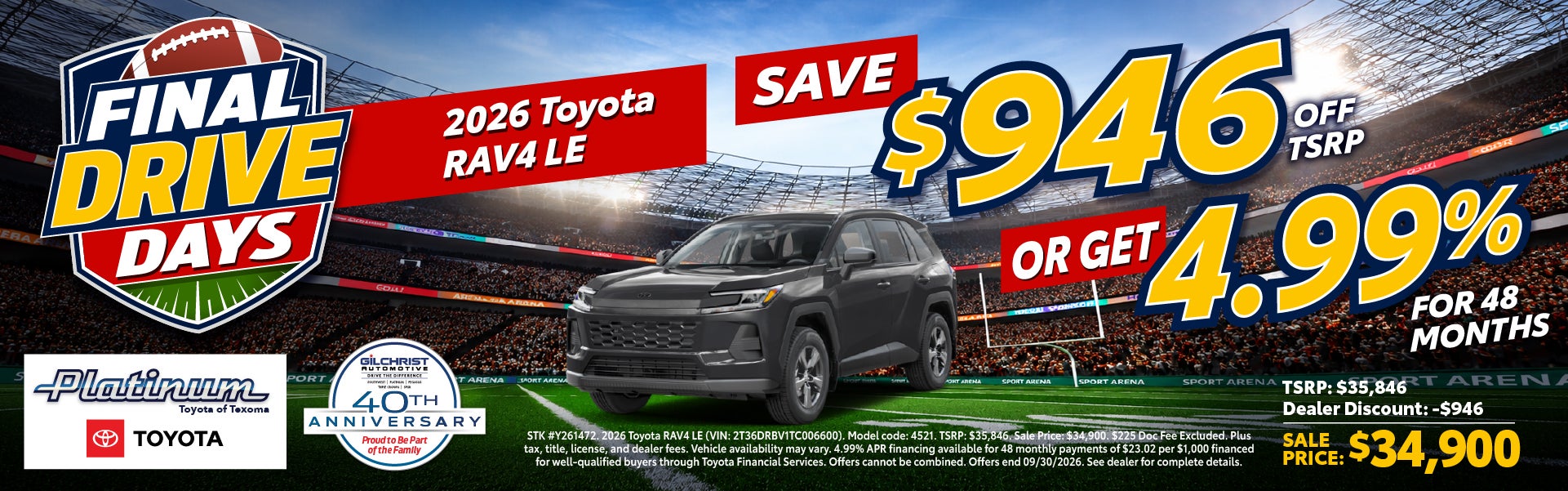 2026 Toyota Rav4 Le